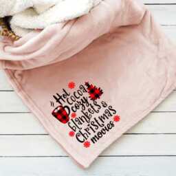 Personalized Christmas Movie Blanket - Hot Cocoa Cozy Design - thumbnail 2