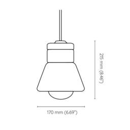 Milk Glass Pendant Lamp With Cork & Porcelain - thumbnail 4