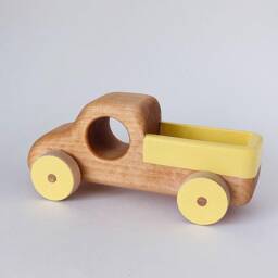 Personalized Wooden Truck Toy - Gender Neutral Gift Handmade Baby Toys For Birthday - thumbnail 2
