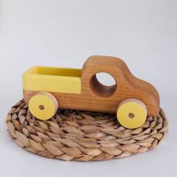 Personalized Wooden Truck Toy - Gender Neutral Gift Handmade Baby Toys For Birthday - thumbnail 3