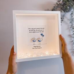 Retiring Nurse Midwife Doctor Surgeon Receptionist Paramedic Personalised Pebble Art Picture Frame Keepsake Leaving Nhs Work Colleague Gift - thumbnail 1