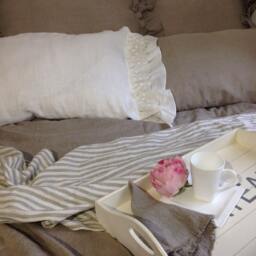 Set Of Two Ruffled Linen Pillowcases With Lace, Romantic Pillowcases, Gift For Her, Valentines, Ruffled Pillowcases, Lace Boho - thumbnail 4
