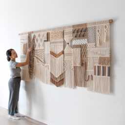 Large Macrame Wall Hanging, Art For Living Room, Abstract Decor, Woven Art, Textured Tapestry Hanging