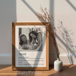 Personalized Aunt Definition Photo Print - Auntie Birthday Gift - thumbnail 1