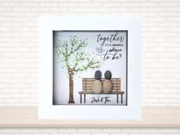 Pebble Art Couple Picture - Personalised Gift For Wife Husband Romantic Keepsake - thumbnail 1