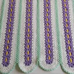 Purple Pansy Baby Blanket - thumbnail 4