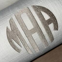 "Monogram Initial Cushion/Embroidered Personalised Pillow 16"" X 6" - thumbnail 4