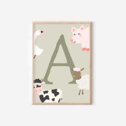 Neutral Farm Animal & Tractor Prints. Set Of 3 - Unframed - thumbnail 3