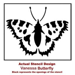 Vanessa Butterfly Wall Art Stencil - Size Medium Better Than Decals Reusable For Easy Home Improvement - thumbnail 3