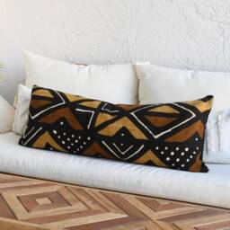 Handmade African Mud Cloth Pillow Case, 20 X Inch Multi-Color Pillows, Mudcloth Cover, Case - thumbnail 3
