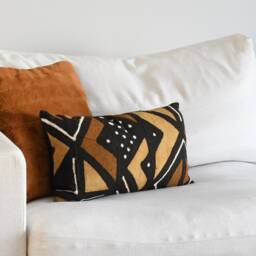 Handmade African Mud Cloth Pillow Case, 20 X Inch Multi-Color Pillows, Mudcloth Cover, Case - thumbnail 2