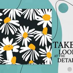 Aster Sunflowers Family Decorative Vinyl Flooring, Blue Kitchen Makeover, White Easy To Clean Daisy Sheet Floor, Waterproof - thumbnail 2