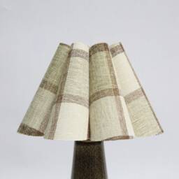 Handmade Khaki Checkered Fabric Lampshade For Indoor Lighting-88# - thumbnail 1
