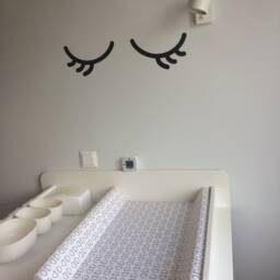 Sleepy Eyes Decal, Eyelash Wall Decals, Girls Bedroom Modern Sticker, Kids Art, Sticker Nursery 130Nw - thumbnail 3