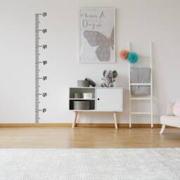 Wall Sticker Height Chart 7Ft Feet & Inches Matt Black Kids Childrens Measurement Bedroom Nursery Interior Design - thumbnail 2