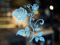 Rose Decal Vinyl Flower Sticker, Car/Window Art, Garden Theme