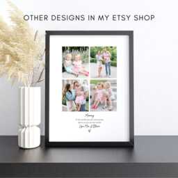Mummy Personalised Photo Frame Mothers Day, Picture Print, Mum Gift For Wife, Birthday Gift, Mom - thumbnail 3