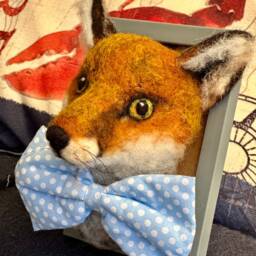 Needle Felted Fox Wall Decor - Faux Taxidermy Ooak Fantasy Sculpture - thumbnail 4