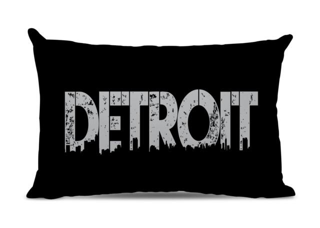 Detroit Pillow - Skyline City Urban Throw Gift Of