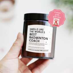 Farewell Retirement Gift For Badminton Coach Instructor - Thank You Candle New Job Promotion Teacher - thumbnail 1