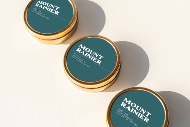 Mount Rainier National Park Travel Tin Candle - image 1