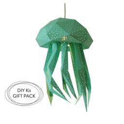 Jellyfish 3Dpapercraft, Paper Lamp Shade, Hanging Lampshades, Livingroom Decor, Kids Room Nightlight, Geometric Lamp, Natural Lamps - thumbnail 2
