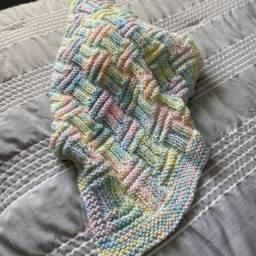 Soft Rainbow Gender Neutral Baby Car Blanket - thumbnail 3