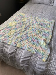 Soft Rainbow Gender Neutral Baby Car Blanket - thumbnail 1