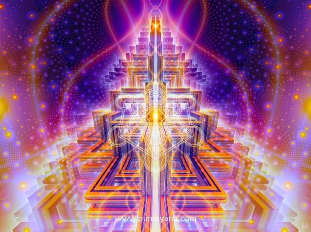 Spread The Light Cosmic Tapestry - Wall Hanging Conscious- Meditation Spiritual Visionary Yoga- Healing Art - image 1