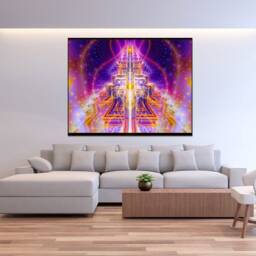 Spread The Light Cosmic Tapestry - Wall Hanging Conscious- Meditation Spiritual Visionary Yoga- Healing Art - thumbnail 2