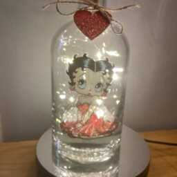Betty Boop Light Up Bottle, Bottle Lamp With Gift Messaging Service & Bag - thumbnail 2