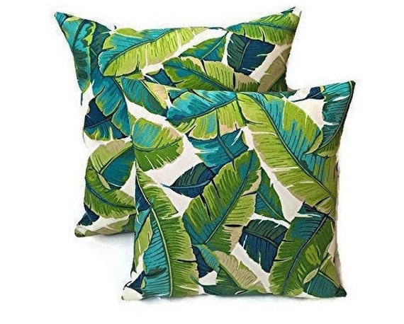 Sale/Set Of 2 - Outdoor Pillow Cover, Tropical Outdoor Cover - image 1