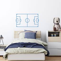 Football Pitch Wall Sticker For Soccer Bedroom Decor, Lover Gift Art Birthdays & Christmas - thumbnail 3