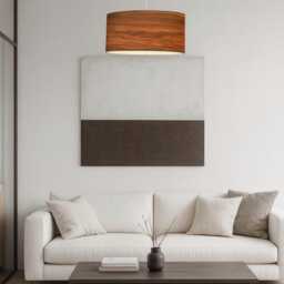 Wood Pendant Light - Minimalist Ceiling Lamp For Dining Room Or Kitchen Japandi - thumbnail 3