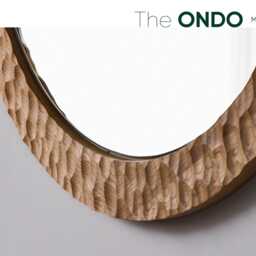 "Minimalist Round Oak Wood Wall Mirror - ""Ondo" - thumbnail 2