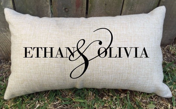 "Spoil Your Partner With This Gorgeous Couples Pillow, Perfect For 2nd Wedding Anniversary ""Cotton" - image 1