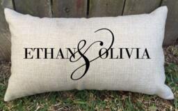 "Spoil Your Partner With This Gorgeous Couples Pillow, Perfect For 2nd Wedding Anniversary ""Cotton" - thumbnail 1