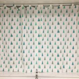 Cotton Linen Cafe Curtain Window Valance/Window Treatment Topper/Kitchen/Bathroom/Kids Nursery Living RoomForest Pine Tree, Free Gift - thumbnail 2