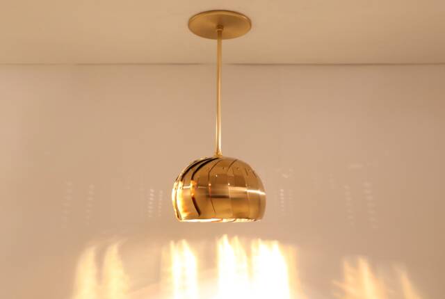 Brass Iris Rod Pendant Lamp Modern Mood Lighting - image 1