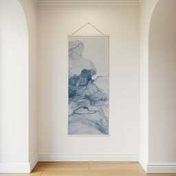Abstract Watercolour Tapestry - Wall Hanging Unique Art - thumbnail 2