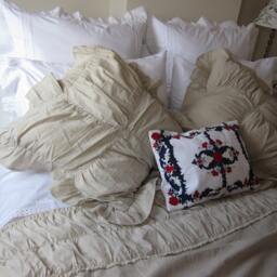Ruched Bedding-Linen Euro Pillow Shams - Ivory White Gray Oatmeal 26x26 20x26 20x36 - Standard Queen-King - Body Pillow - Chic Decorative - thumbnail 3