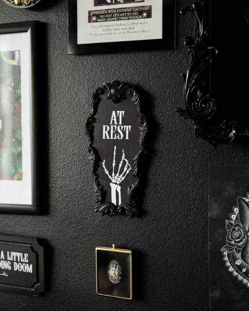 At Rest Ornate Coffin Wall Hanging/Victorian Gothic Home Decor Handmade Goth Art Alternative Valentines Gift Dark Academia Oddity - image 1