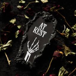 At Rest Ornate Coffin Wall Hanging/Victorian Gothic Home Decor Handmade Goth Art Alternative Valentines Gift Dark Academia Oddity - thumbnail 2
