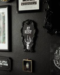 At Rest Ornate Coffin Wall Hanging/Victorian Gothic Home Decor Handmade Goth Art Alternative Valentines Gift Dark Academia Oddity - thumbnail 1