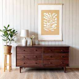 Mid Century Botanical Canvas Hanging Print Modern Wall Art - 499 - thumbnail 1