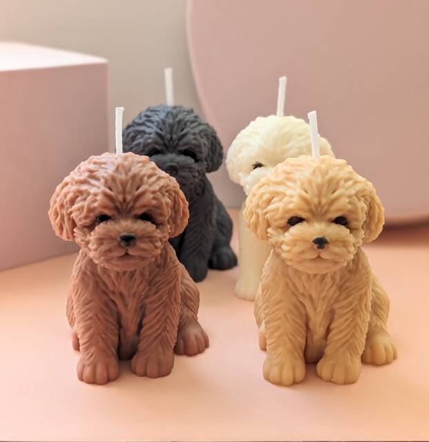 Candle. Candles. Christmas Candle. Gift. Dog Candle - image 1