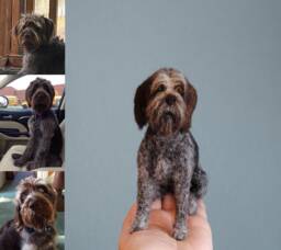 Custom Dog Portrait, Needle Felted Dog, Deutsch Drahthaar, Pointing Griffon, German Pointer Or Any Other Breed - Made To Order
