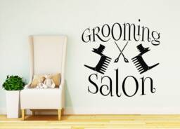 Grooming Salon Wall Decal Dog Cat Pet Shop Vinyl Stickers Home Decor Bedroom Window Decals Na342 - thumbnail 1