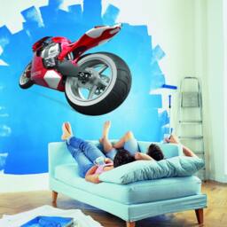 Bike Full Color Decal, Chopper Color Sticker, Crotch Rocket Wall Art Cn 008 - thumbnail 2