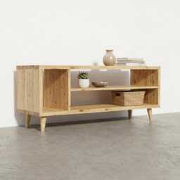 Solid Wood Vinyl Cabinet/Tv Stand Hi-Fi Storage Lowboard - thumbnail 3